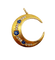 Pendentif Pendentif croissant de lune victorien en or 18k, saphirs et diamants 58 Facettes A06853