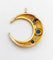 Pendentif Pendentif croissant de lune victorien en or 18k, saphirs et diamants 58 Facettes A06853