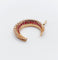 Pendentif Pendentif croissant de lune antique en or rose 14k, perles et pierres rouges 58 Facettes A06872