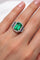 Bague 55 Bague - Émeraude colombienne octogonale, diamants et saphirs en or blanc 18k 58 Facettes 50404