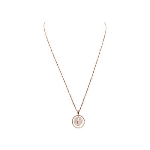 Collier Collier Messika, "Lucky Move", or rose et diamants. 58 Facettes 35379