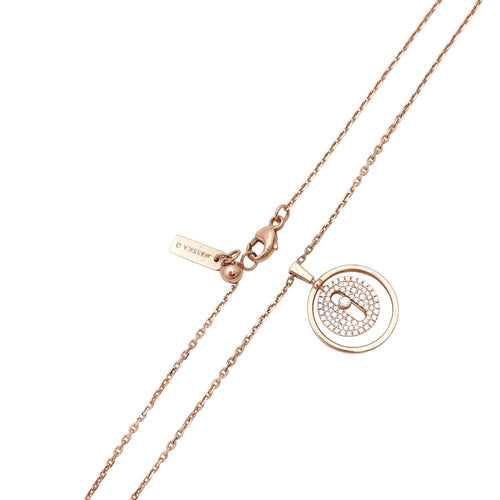 Collier Collier Messika, "Lucky Move", or rose et diamants. 58 Facettes 35379