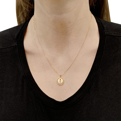 Collier Collier Messika, "Lucky Move", or rose et diamants. 58 Facettes 35379