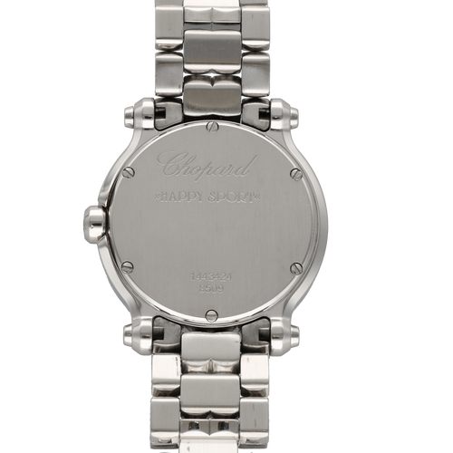 Montre Montre Chopard Happy Sport dame 27/8509 quartz acier 30 mm – 5 diamants – 2010 58 Facettes FB11545