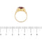 Bague Bague chevalière homme en or jaune 18 ct avec rubis 58 Facettes 39166