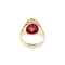 Bague Bague chevalière homme en or jaune 18 ct avec rubis 58 Facettes 39166