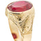 Bague Bague chevalière homme en or jaune 18 ct avec rubis 58 Facettes 39166