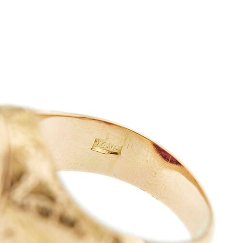 Bague Bague chevalière homme en or jaune 18 ct avec rubis 58 Facettes 39166
