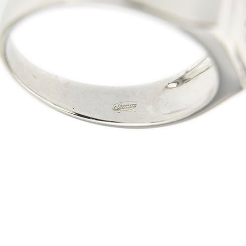 Bague Bague homme - Anneau en or blanc 18 ct et diamant 58 Facettes 38989