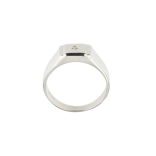 Bague Bague homme - Anneau en or blanc 18 ct et diamant 58 Facettes 38989