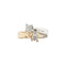 Bague 52 Bague contrarié en or blanc et or rose 18 ct avec diamants 58 Facettes 39208