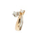 Bague 52 Bague contrarié en or blanc et or rose 18 ct avec diamants 58 Facettes 39208
