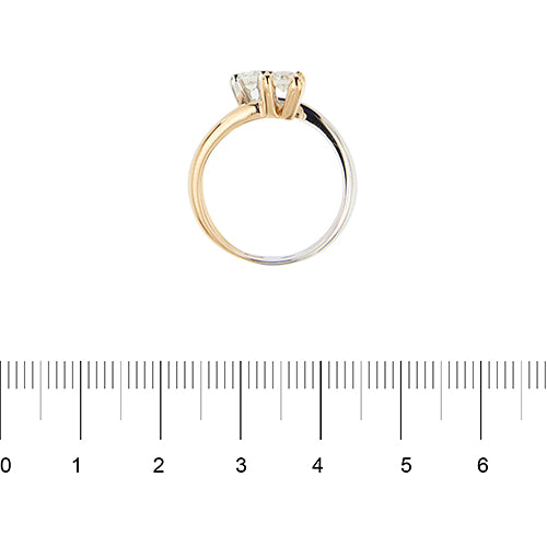 Bague 52 Bague contrarié en or blanc et or rose 18 ct avec diamants 58 Facettes 39208