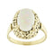 Bague Bague - Opale cabochon 2 ct en or jaune 14 kt 58 Facettes 40644