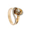 Bague 54 Bague contrariée en or rose 18 ct avec diamants 58 Facettes 38660