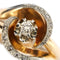 Bague 54 Bague contrariée en or rose 18 ct avec diamants 58 Facettes 38660