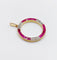 Pendentif Pendentif Art déco en or 18k et platine, diamants et rubis 58 Facettes A06862