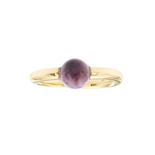 Bague Bague - Améthyste cabochon en or jaune 18 kt 58 Facettes 38224