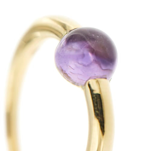 Bague Bague - Améthyste cabochon en or jaune 18 kt 58 Facettes 38224