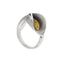 Bague Annamaria Cammilli Calla - Bague fleur en or blanc et or jaune, saphirs jaunes 58 Facettes 29248