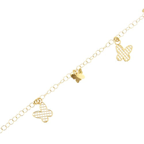 Bracelet Bracelet à papillons en or jaune 18 ct 58 Facettes 22316