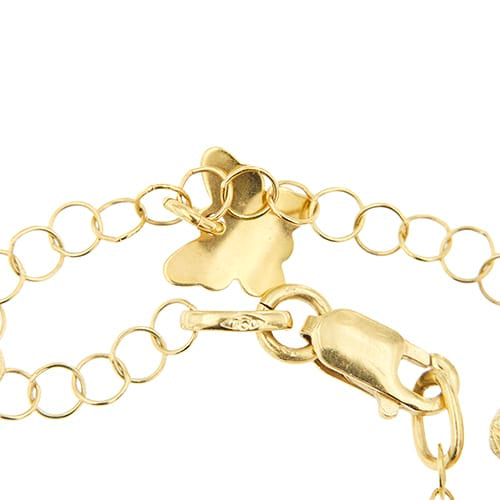 Bracelet Bracelet à papillons en or jaune 18 ct 58 Facettes 22316