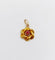 Pendentif Pendentif fleur antique en or jaune 18k et rubis (circa 1920) 58 Facettes A06858