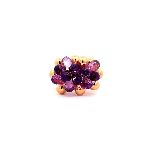 Bague 55 Marco Bicego - Bague cocktail en or rose 18k et améthystes 58 Facettes 60024100