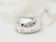 Bague 56 Bague jonc large en or blanc 18 carats et diamants taille ancienne 58 Facettes 33711