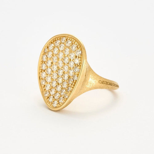 Bague 54 Marco Bicego Lunaria Alta - Bague en or jaune 18K et diamants 0,95 ct 58 Facettes SP1