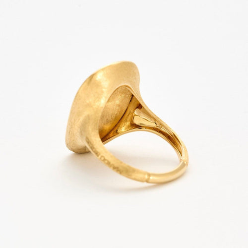 Bague 54 Marco Bicego Lunaria Alta - Bague en or jaune 18K et diamants 0,95 ct 58 Facettes SP1
