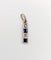 Pendentif Pendentif Art déco en or blanc 18k avec diamants taille rose et saphirs synthétiques 58 Facettes A06877