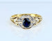 Bague 48 Bague en or 18 carats avec saphir et diamants 58 Facettes AB705
