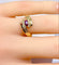 Bague 50 Bague en or jaune 18 carats rubis et diamants 58 Facettes AB706