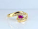 Bague 50 Bague en or jaune 18 carats rubis et diamants 58 Facettes AB706