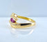 Bague 50 Bague en or jaune 18 carats rubis et diamants 58 Facettes AB706