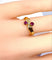 Bague 50 Bague toi et moi en or jaune 18 carats, rubis et diamants 58 Facettes AB707