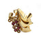 Broche Broche à volutes en or jaune, platine, diamants et rubis 58 Facettes 260024SP