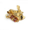 Broche Broche à volutes en or jaune, platine, diamants et rubis 58 Facettes 260024SP