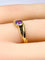 Bague 51 Bague jonc en or jaune 18 carats avec améthyste 58 Facettes AB708