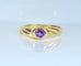 Bague 51 Bague jonc en or jaune 18 carats avec améthyste 58 Facettes AB708