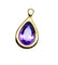 Pendentif Pendentif en or jaune 18 carats et améthyste taille poire 58 Facettes AB710