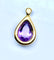 Pendentif Pendentif en or jaune 18 carats et améthyste taille poire 58 Facettes AB710