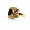 Bague 53 Bague Art déco géométrique en or jaune 18k, saphir et diamants 58 Facettes 50391