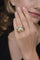Bague 57 Bague en or jaune 18 carats avec aigue-marine et diamants 58 Facettes 50381