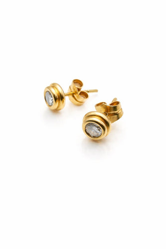 Boucles d'oreilles Boucles d'oreilles puces - Or jaune 18k et diamants 0,50 ct 58 Facettes 50396