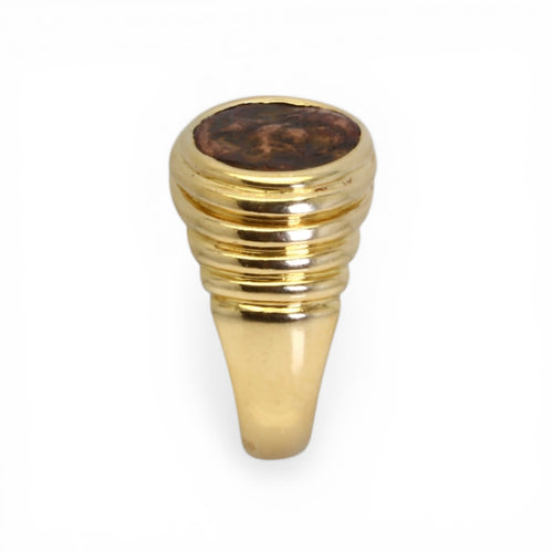 Bague 51 Bulgari Monete - Bague en or jaune 750 et pièce antique en bronze 58 Facettes