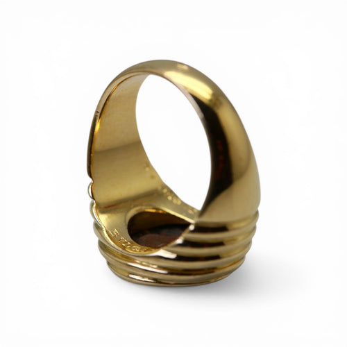 Bague 51 Bulgari Monete - Bague en or jaune 750 et pièce antique en bronze 58 Facettes