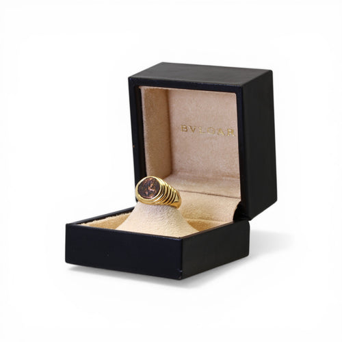 Bague 51 Bulgari Monete - Bague en or jaune 750 et pièce antique en bronze 58 Facettes