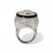 Bague 54 David Webb - Bague en or blanc avec diamants et cristal de roche 58 Facettes